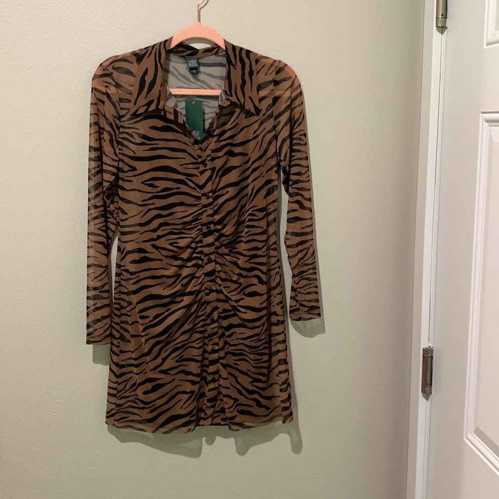 Wild Fable animal print mini-dress.  Size S - polyester and spandex